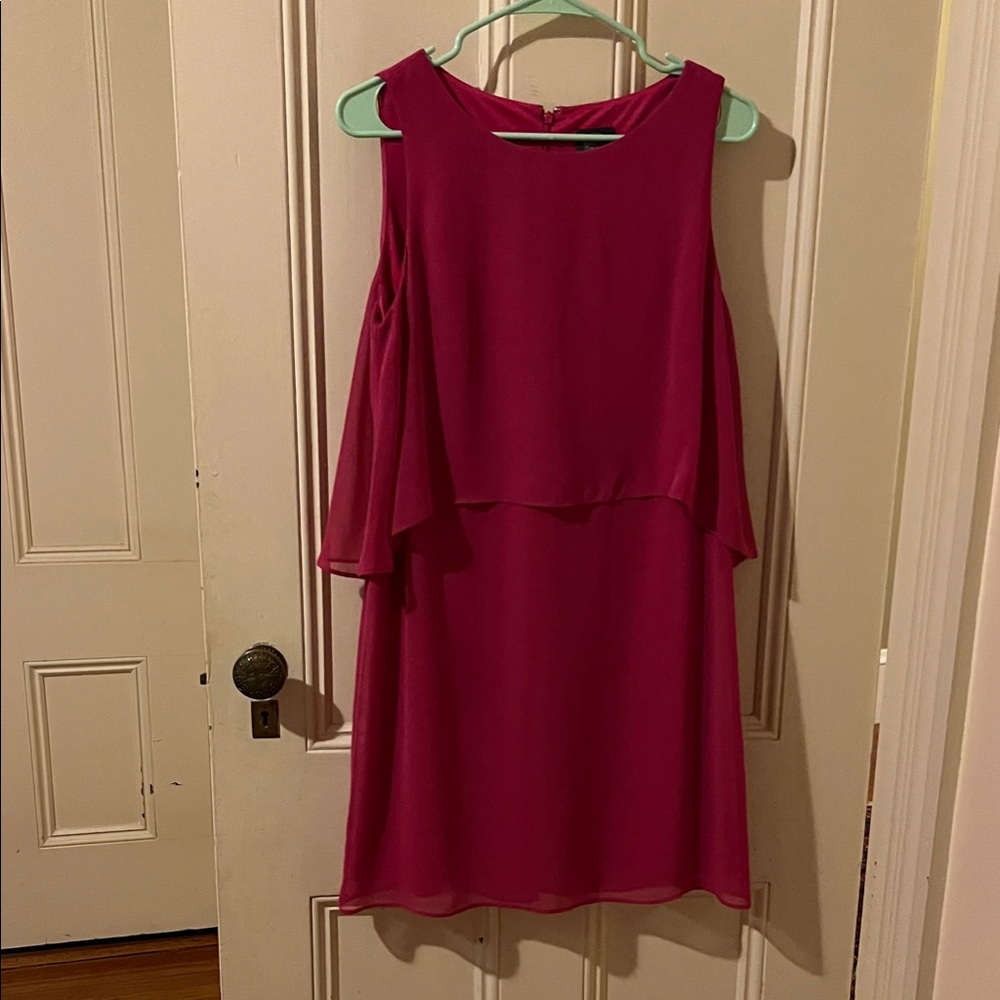 Vince Camuto Fuchsia Layered Mini Dress